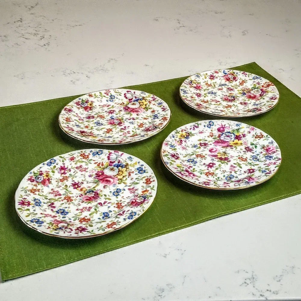 Hammersley Floral Chintz Bone China Small Plates